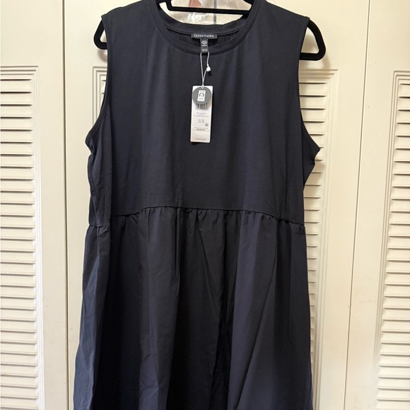Eileen Fisher Dresses & Skirts - eiledn fisher sleeveless dress with soft gathing at waist and side pockets